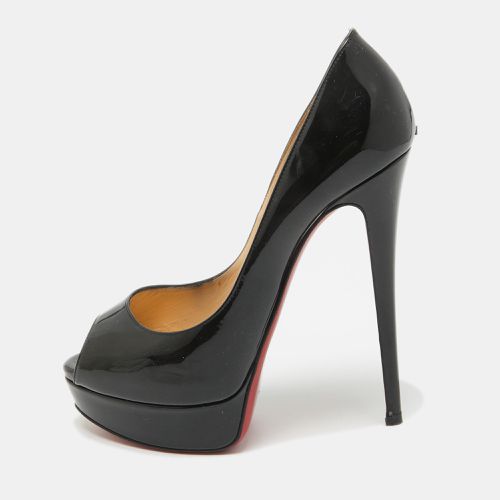 Christian Louboutin Black Patent Leather Lady Peep Pumps Size 39.5 - Christian Louboutin - Modalova