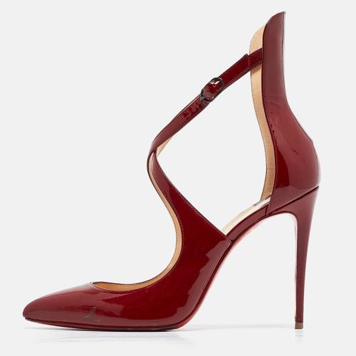 Christian Louboutin Burgundy Patent Leather Marlenarock Pumps Size 39.5 - Christian Louboutin - Modalova