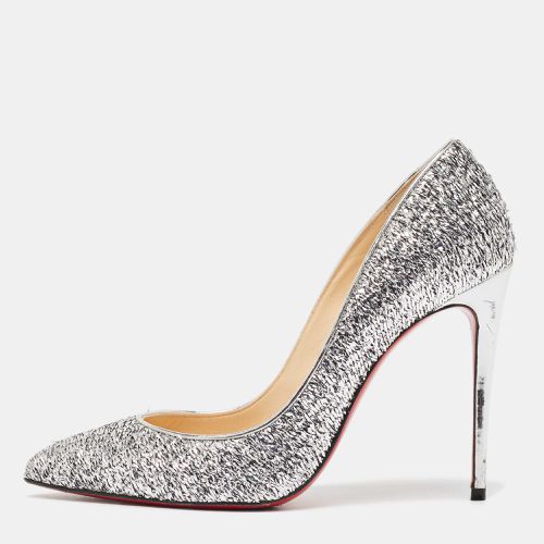 Christian Louboutin Silver Tweed Pigalle Follies Pumps Size 36.5 - Christian Louboutin - Modalova