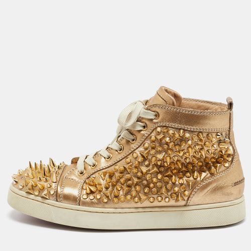 Christian Louboutin Gold Leather Spikes High Top Sneakers Size 41 - Christian Louboutin - Modalova