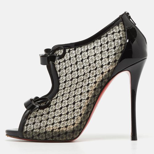 Christian Louboutin Black Lace and Patent Leather Empiralta Booties Size 38.5 - Christian Louboutin - Modalova