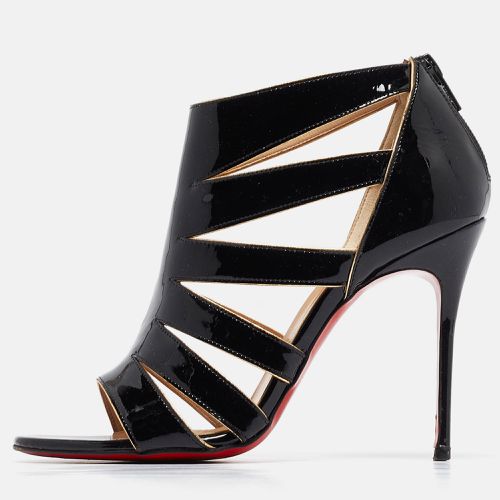 Christian Louboutin Black Patent Leather Beauty K Cage Booties Size 37 - Christian Louboutin - Modalova