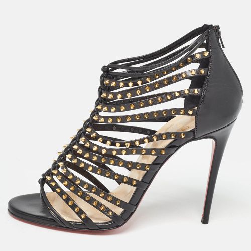 Christian Louboutin Black Studded Leather Millaclou Sandals Size 36.5 - Christian Louboutin - Modalova