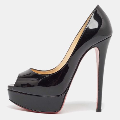 Christian Louboutin Black Patent Leather Lady Peep Pumps Size 35.5 - Christian Louboutin - Modalova