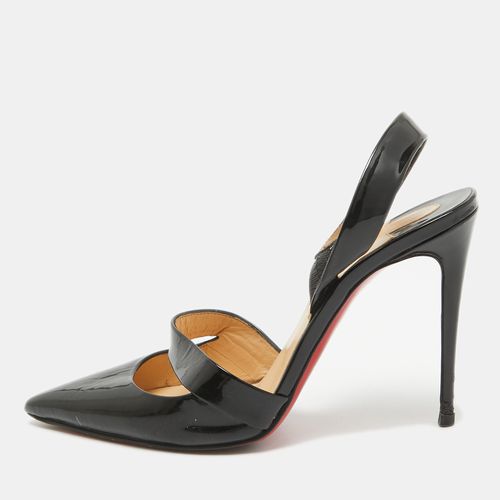 Christian Louboutin Black Patent Leather Actina Slingback Pumps Size 37.5 - Christian Louboutin - Modalova