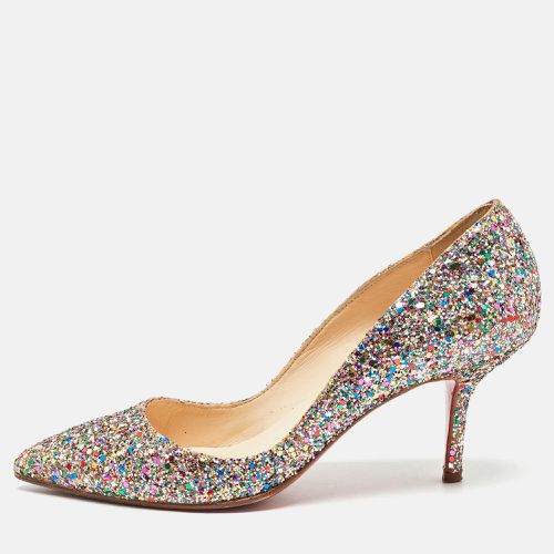 Christian Louboutin Multicolor Coarse Glitter Pointed Toe Pumps Size 37.5 - Christian Louboutin - Modalova