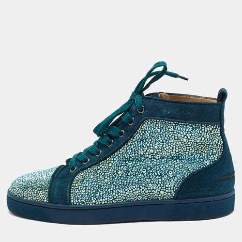 Christian Louboutin Green Suede Louis Strass High Top Sneakers Size 40 - Christian Louboutin - Modalova