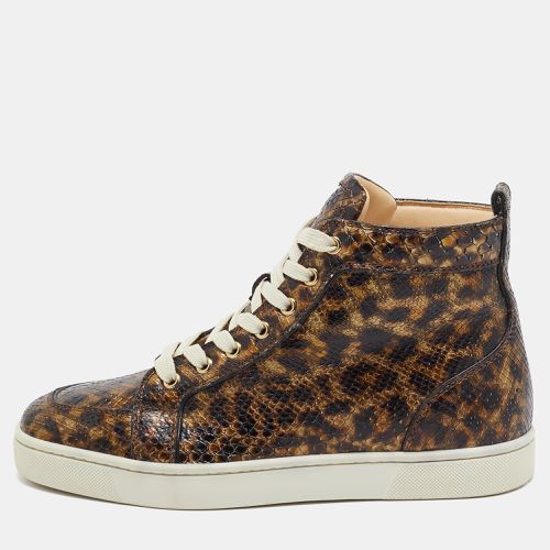 Christian Louboutin Brown Python Louis High Top Sneakers Size 40 - Christian Louboutin - Modalova