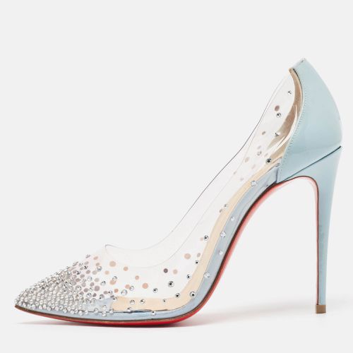 Christian Louboutin Light Blue Patent Leather and PVC Degrastrass Pumps Size 36.5 - Christian Louboutin - Modalova