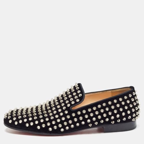 Christian Louboutin Black Velvet Dandelion Spike Smoking Slippers Size 40 - Christian Louboutin - Modalova