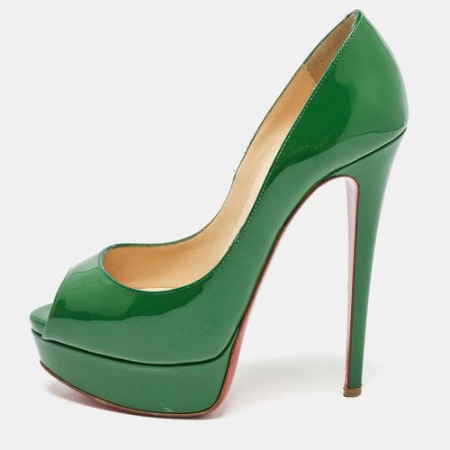 Christian Louboutin Green Patent Leather Lady Peep Pumps Size 35.5 - Christian Louboutin - Modalova