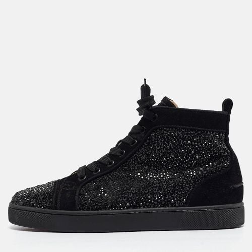 Christian Louboutin Black Suede Louis Strass High Top Sneakers Size 40 - Christian Louboutin - Modalova