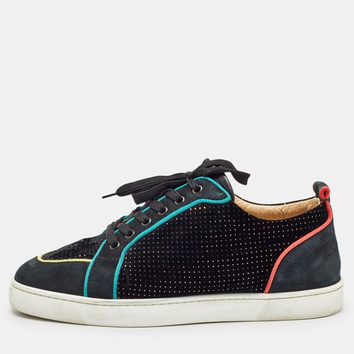 Christian Louboutin Black Velvet and Suede Studded Rantus Orlato Low Top Sneakers Size 43 - Christian Louboutin - Modalova