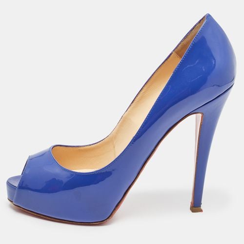 Christian Louboutin Blue Patent Leather Very Prive Pumps Size 38.5 - Christian Louboutin - Modalova