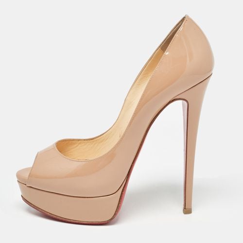 Christian Louboutin Beige Patent Leather Lady Peep Pumps Size 38.5 - Christian Louboutin - Modalova