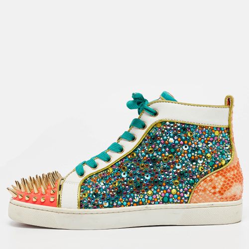 Christian Louboutin Multicolor Calf Hair and Leather Embellished Spikes Sneakers Size 40 - Christian Louboutin - Modalova