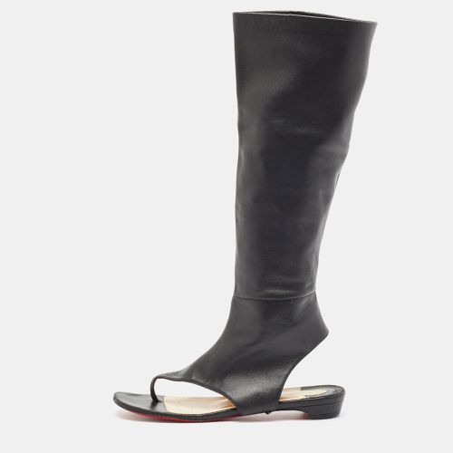 Christian Louboutin Black Leather From Sand Flat Knee Sandals Size 36.5 - Christian Louboutin - Modalova