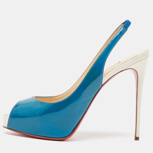 Christian Louboutin Blue/White Patent Private Number Pumps Size 37 - Christian Louboutin - Modalova