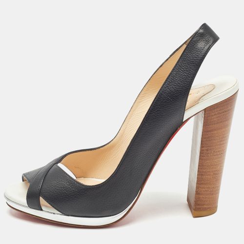 Christian Louboutin Black Leather Ankle Strap Sandals Size 38 - Christian Louboutin - Modalova