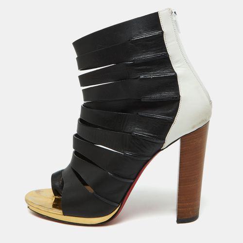 Christian Louboutin Tri Color Leather Decoupata Strappy Booties Size 39.5 - Christian Louboutin - Modalova