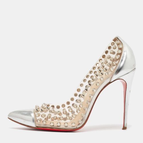 Christian Louboutin Silver Leather and PVC Spike Me Pumps Size 36.5 - Christian Louboutin - Modalova