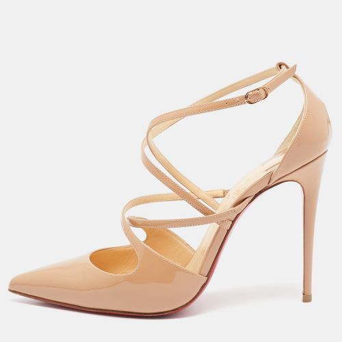 Christian Louboutin Beige Patent Leather Crossfliketa Pumps Size 37 - Christian Louboutin - Modalova