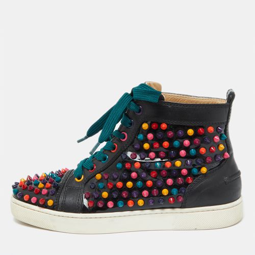 Christian Louboutin Black Patent and Leather Multicolor Spikes Louis Sneakers Size 38 - Christian Louboutin - Modalova