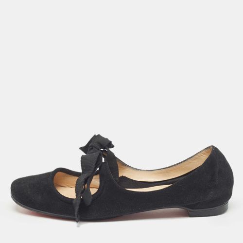 Christian Louboutin Black Suede Bow Tie Ballet Flats Size 35.5 - Christian Louboutin - Modalova