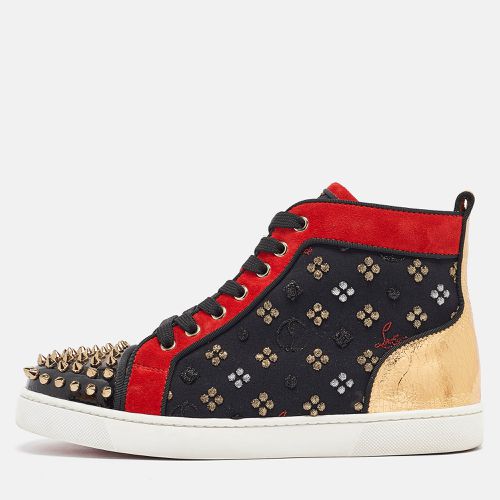 Christian Louboutin Multicolor Fabric and Patent Leather Lou Spike Orlato High Top Sneakers Size 39.5 - Christian Louboutin - Modalova