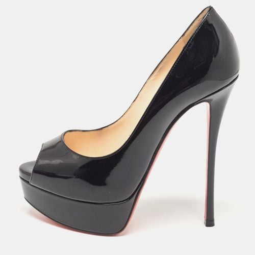 Christian Louboutin Black Patent Lady Peep Peep Toe Pumps Size 35.5 - Christian Louboutin - Modalova