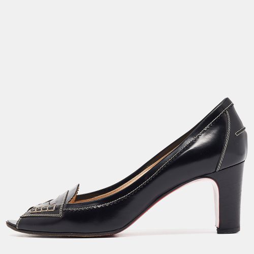 Christian Louboutin Black Leather Peep Toe Pumps Size 38.5 - Christian Louboutin - Modalova