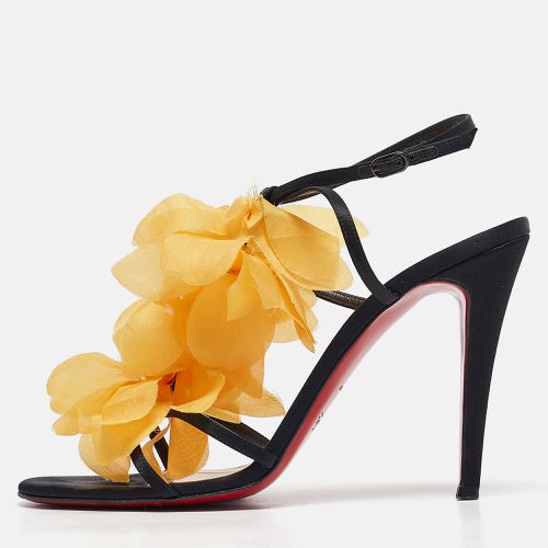 Yellow Satin and Crepe Mount Street Sandals Size 41 - Christian Louboutin - Modalova