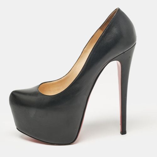 Christian Louboutin Black Leather Daffodile Platform Pumps Size 38.5 - Christian Louboutin - Modalova