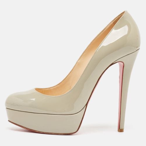 Christian Louboutin Grey Patent Leather Bianca Platform Pumps Size 38 - Christian Louboutin - Modalova