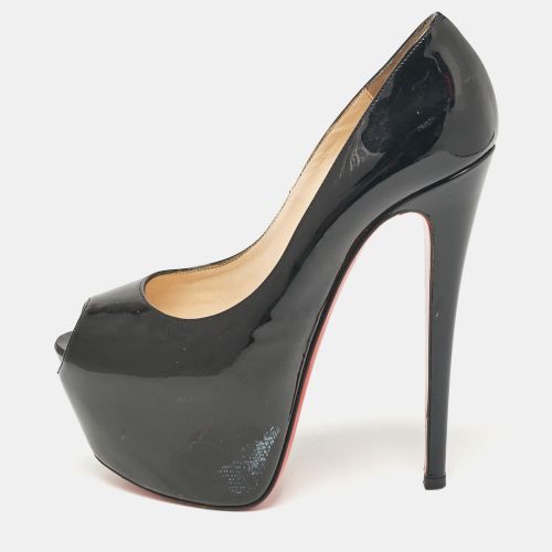 Christian Louboutin Black Patent Leather Highness Platform Pumps Size 37 - Christian Louboutin - Modalova