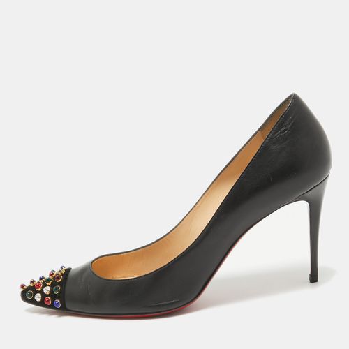 Christian Louboutin Black Leather Studded Cabo Pumps Size 38.5 - Christian Louboutin - Modalova