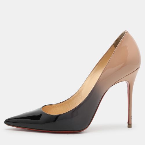 Christian Louboutin Black/Beige Patent Leather Pigalle Pumps Size 37.5 - Christian Louboutin - Modalova