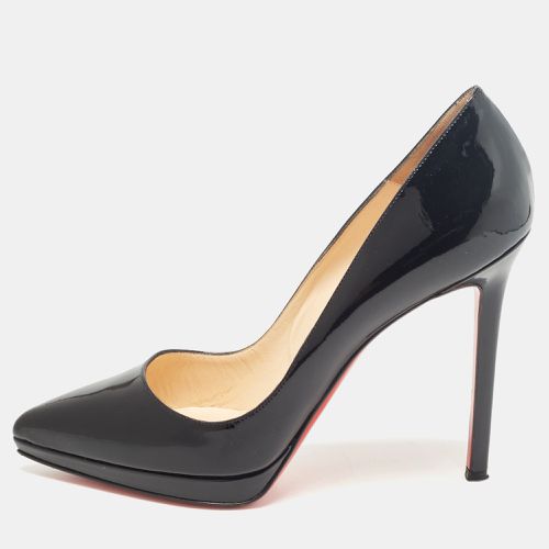 Christian Louboutin Black Patent Leather Pigalle Plato Pumps Size 39.5 - Christian Louboutin - Modalova