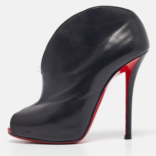 Christian Louboutin Black Leather Chester Fille Ankle Length Boots Size 36 - Christian Louboutin - Modalova