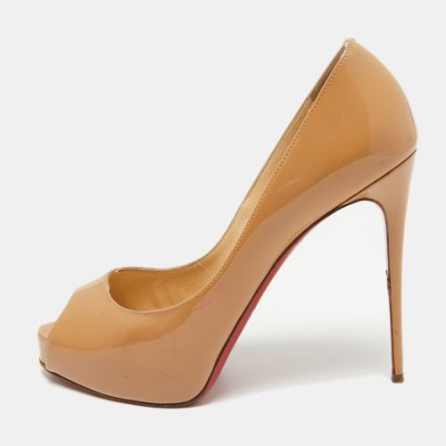 Christian Louboutin Beige Patent Leather New Very Prive Pumps Size 38 - Christian Louboutin - Modalova