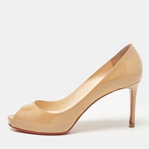 Christian Louboutin Beige Patent Leather No Matter Pumps Size 38 - Christian Louboutin - Modalova