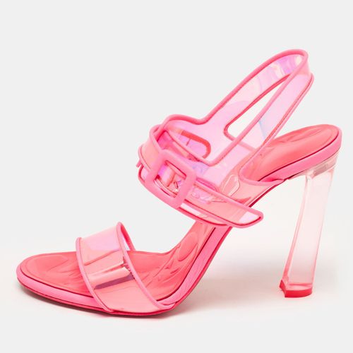 Neon Leather and Duniss Ankle Strap Sandals Size 39 - Christian Louboutin - Modalova