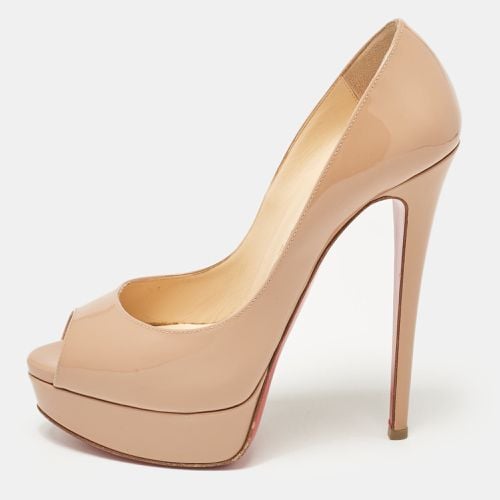 Christian Louboutin Beige Patent Leather Lady Peep Pumps Size 38.5 - Christian Louboutin - Modalova