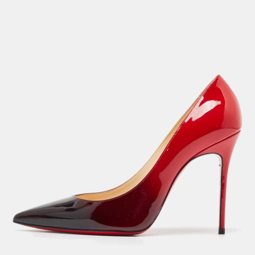 Christian Louboutin Black/Red Degrade Patent Leather Decollete Pumps Size 37.5 - Christian Louboutin - Modalova