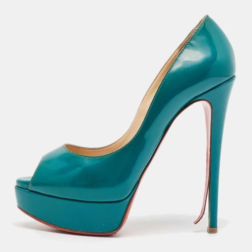 Christian Louboutin Green Patent Leather Lady Peep Pumps Size 37 - Christian Louboutin - Modalova