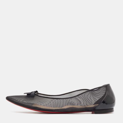 Christian Louboutin Black Mesh and Patent Leather Ballet Flats Size 38 - Christian Louboutin - Modalova