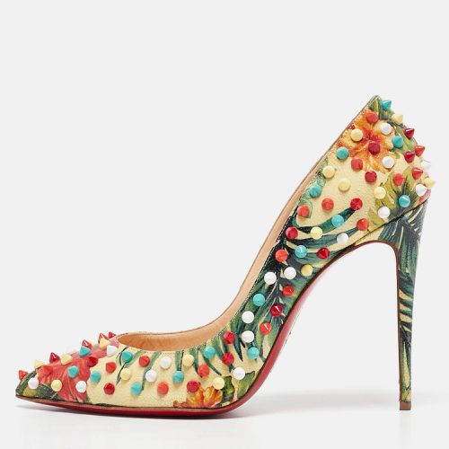 Christian Louboutin Multicolor Hawaiin Print Patent Leather Pigalle Follies Spikes Pumps Size 40 - Christian Louboutin - Modalova