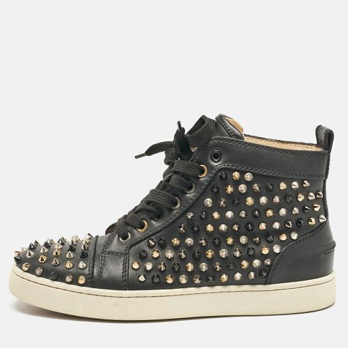 Christian Louboutin Black Leather Louis Spikes High Top Sneakers Size 38 - Christian Louboutin - Modalova