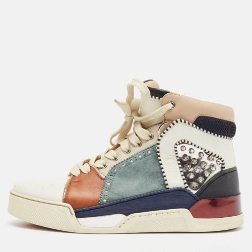 Christian Louboutin Multicolor Leather and Suede Loubikick Spikes Sneakers Size 39 - Christian Louboutin - Modalova