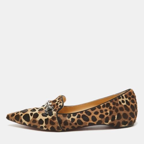 Christian Louboutin Brown Calf Hair Smoking Slippers Size 36.5 - Christian Louboutin - Modalova